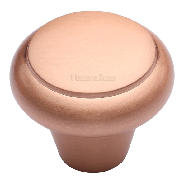 C3990 38-SRG • 38 x 16 x 32mm • Satin Rose Gold • Heritage Brass Flat Faced Bun Cabinet Knob